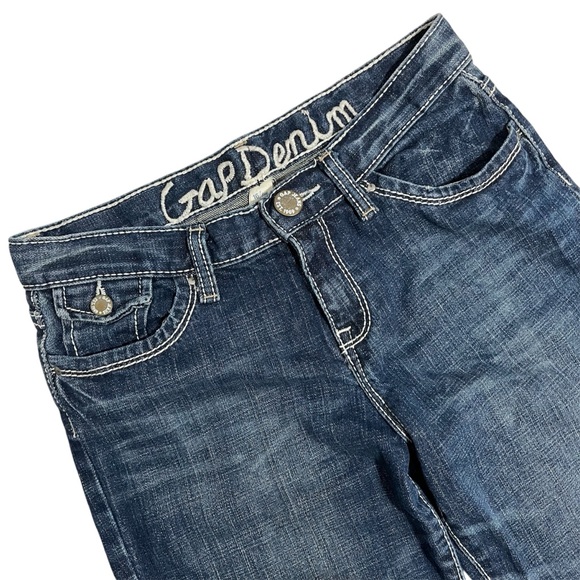 Y2K white stitching low rise Gap jeans - Picture 3 of 5